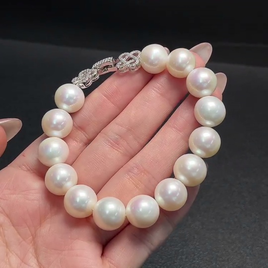 C34040695 Pearl Bracelet Non-Gold Total Weight Approx. 33.7g Size About 11.6mm