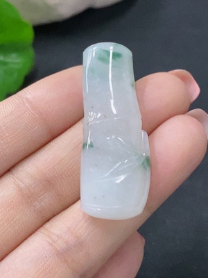 F27089779 Jadeite Pendant Bamboo Section Total Weight Approx. 7.69g