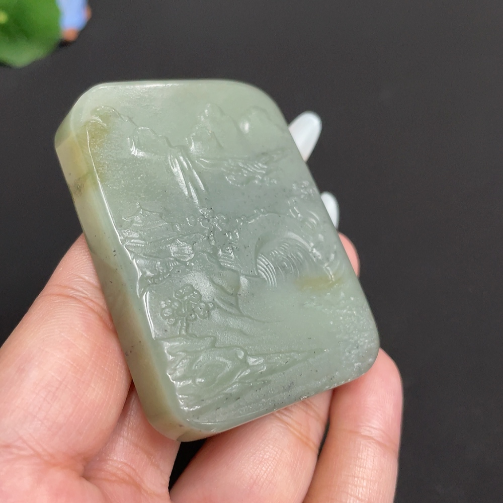 H31632829 Hetian Jade Pendant Landscape Total Weight Approx. 78.3g