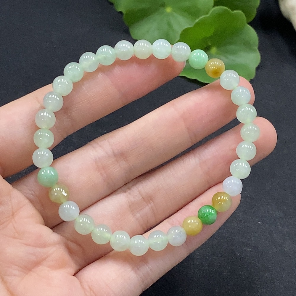 F33895279 Jadeite Beads Strand Approx. 5.9mm Total Weight Approx. 10.87g Color Origin Undetermined