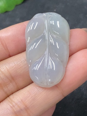 F34030988 Jadeite Pendant Leaf Total Weight Approx. 3.92g