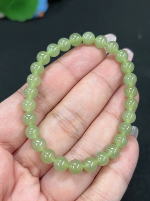 H46521928 和田玉手串 卡6mm左右 货品总重约10g