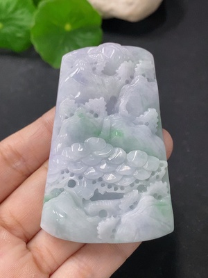 F32734292 JadeitePendant Landscape Plaque, Total Weight Approx. 72.5g
