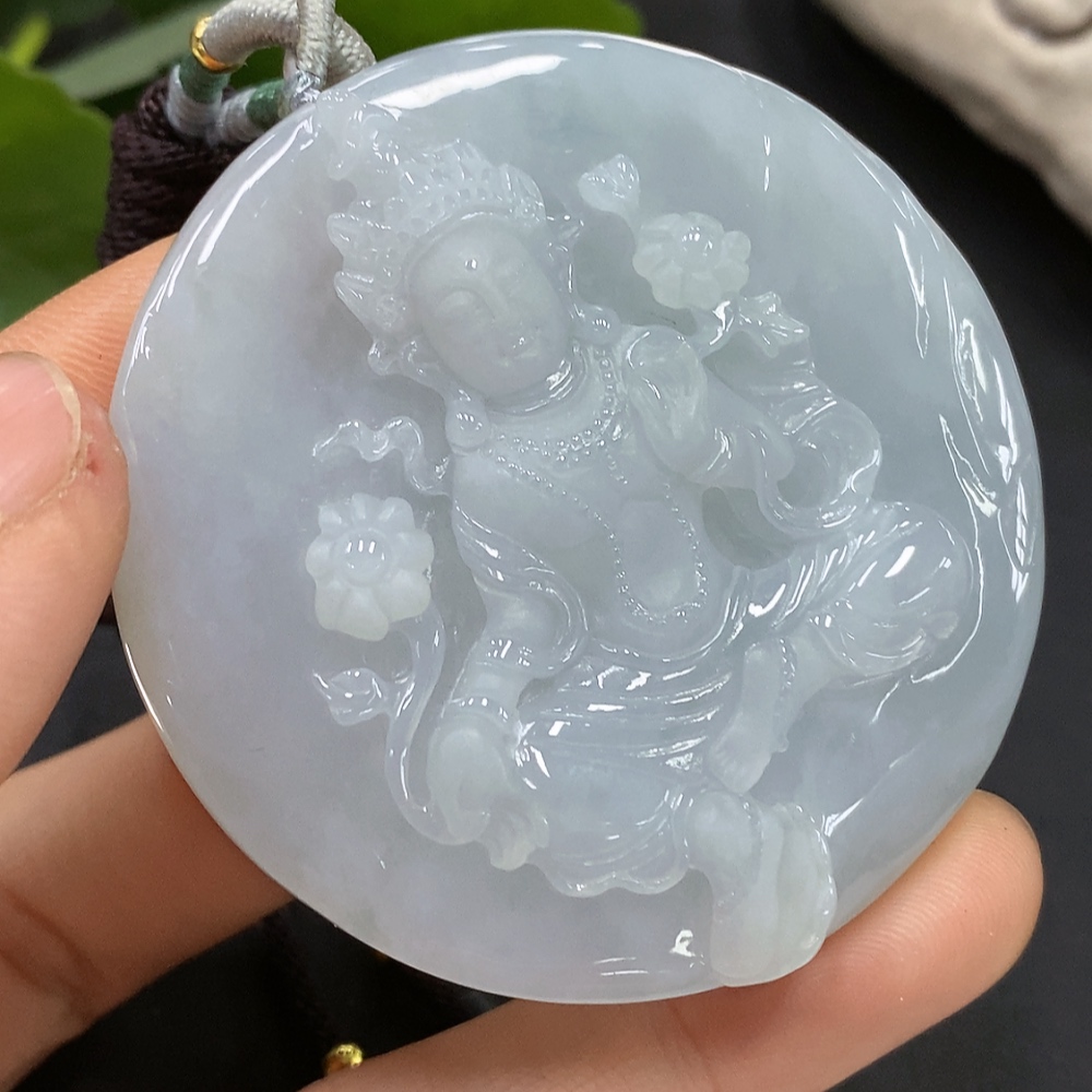 F14567676 Jadeite Tara Pendant Total Weight: 52.695g