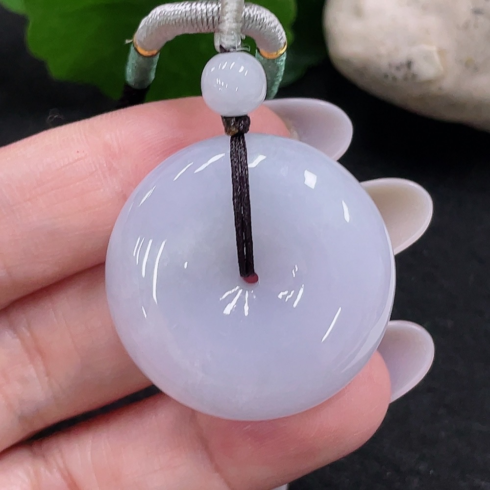 F33916541 Jadeite Peace Knot Pendant Total Weight Approximately 24.3g (Including Rope Weight)