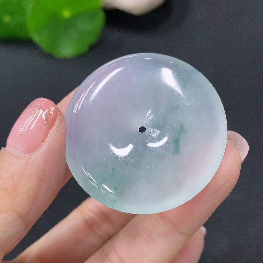 F29320445 Jadeite Pendant Peace Ring Total Weight Approx. 16.7g