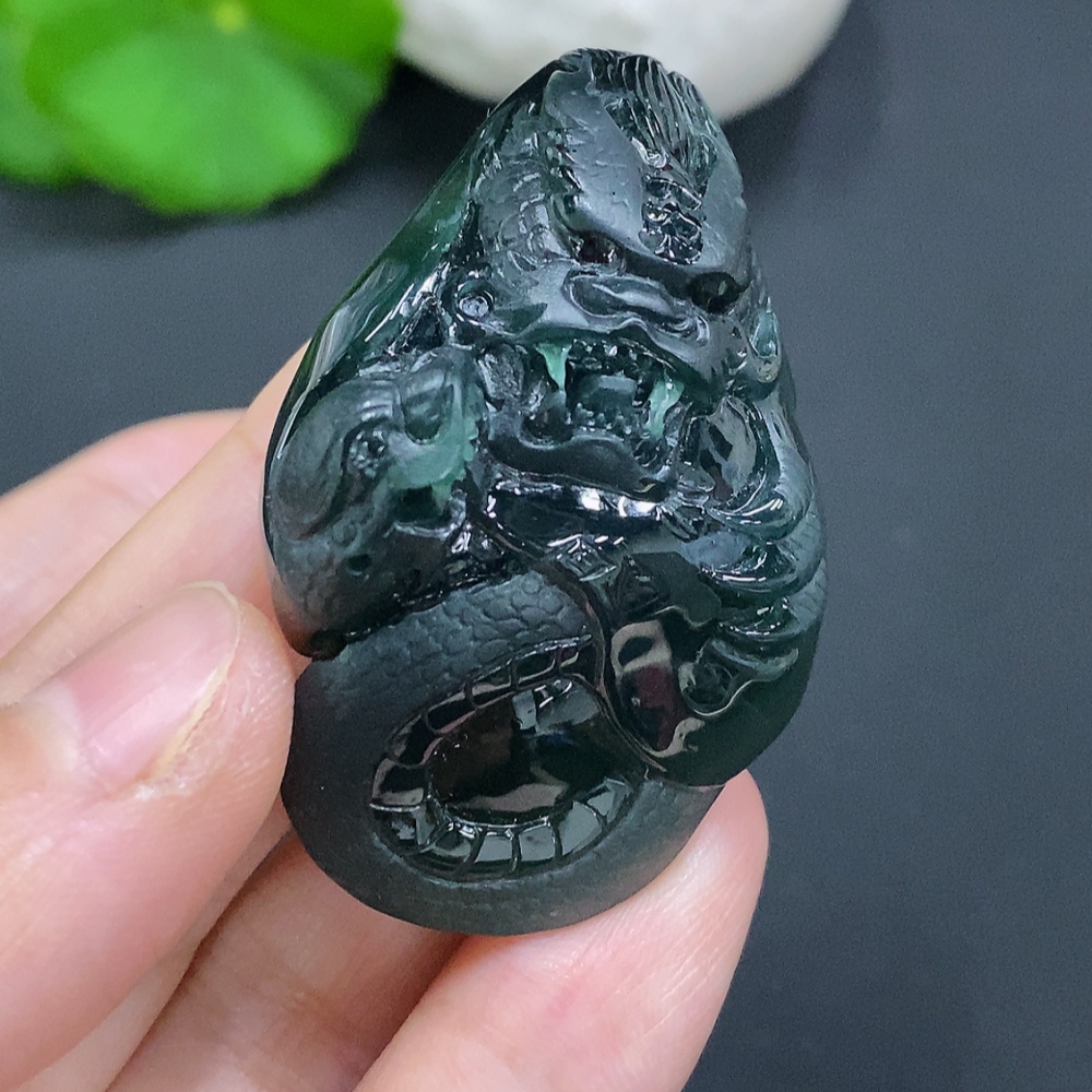 F28192182 JadeiteDragon Pendant Total Weight About 27g