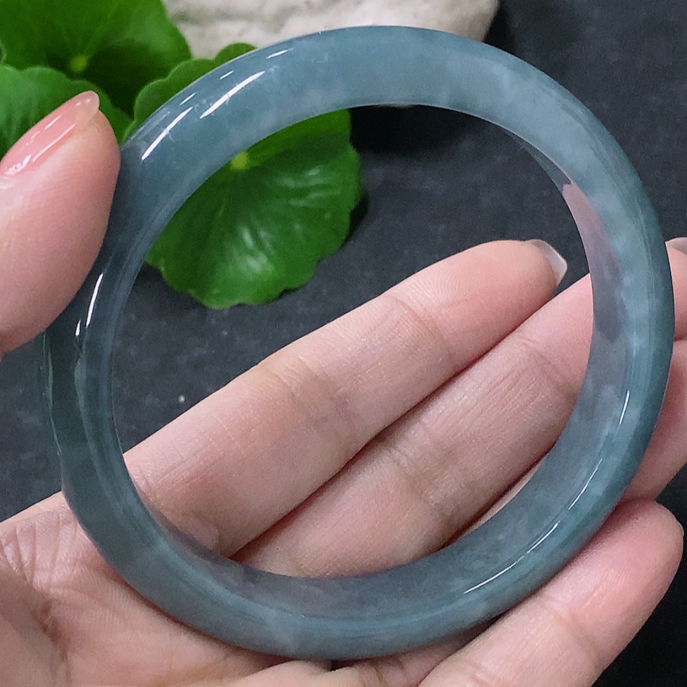 F34043698 Jadeite Round Bangle Size 56.8mm Total Weight Approx. 45.84g