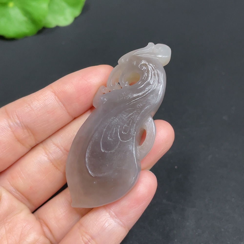 H34052216 Hetian Jade Pendant Phoenix Total Weight Approx. 22.9g