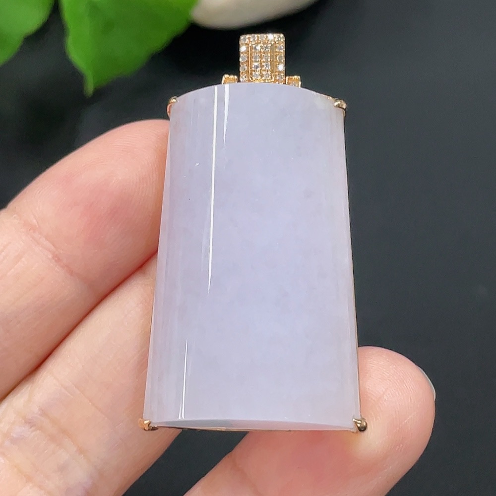 F22515465 Jadeite Plain Pendant with 18K Gold Setting Total Weight Approx. 17.5g