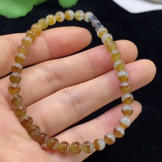 F33912035 Jadeite Bead Necklace approx. 5.4mm total weight approx. 10.6g color origin undetermined