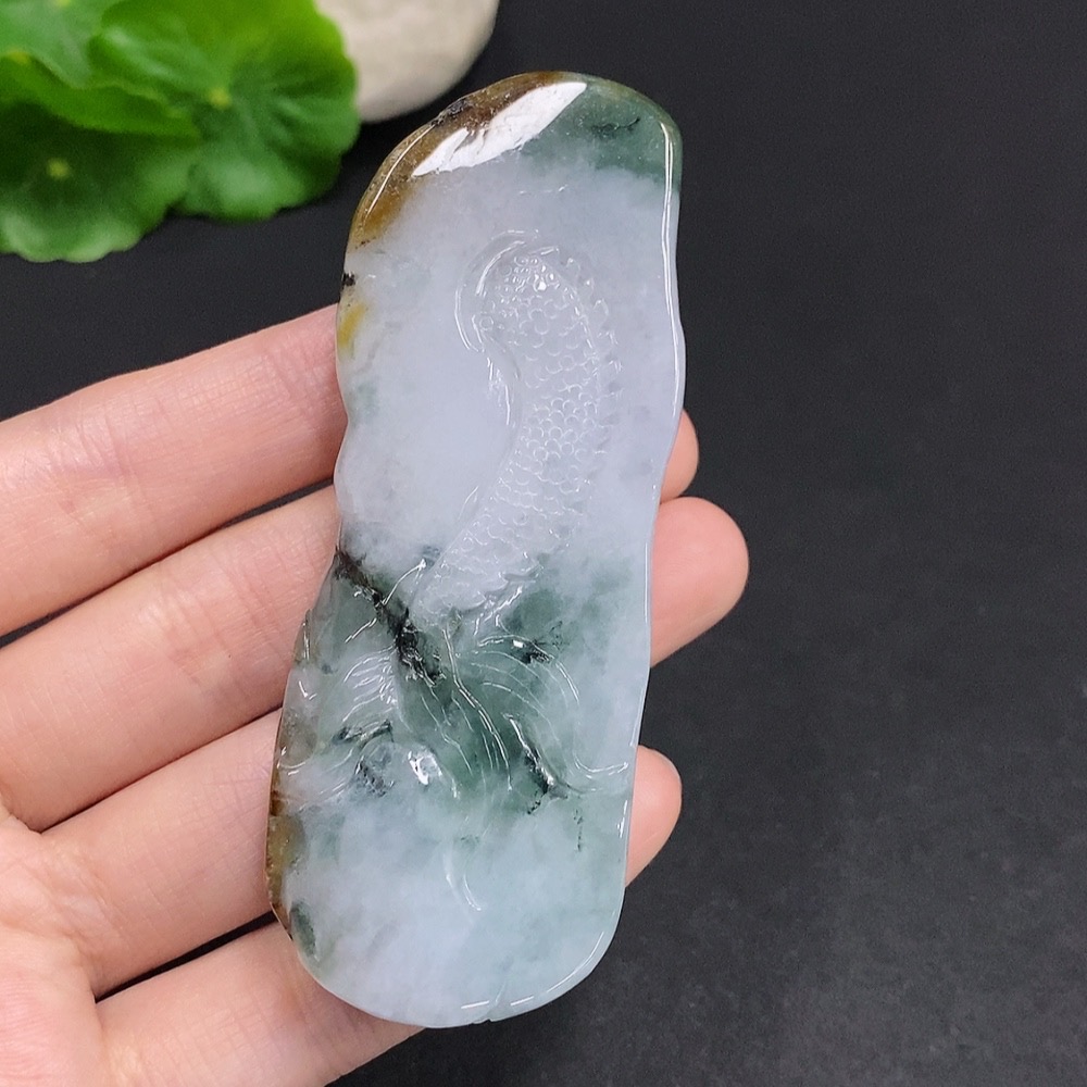 F35078896 Jadeite Dragon-Guanyu Pendant