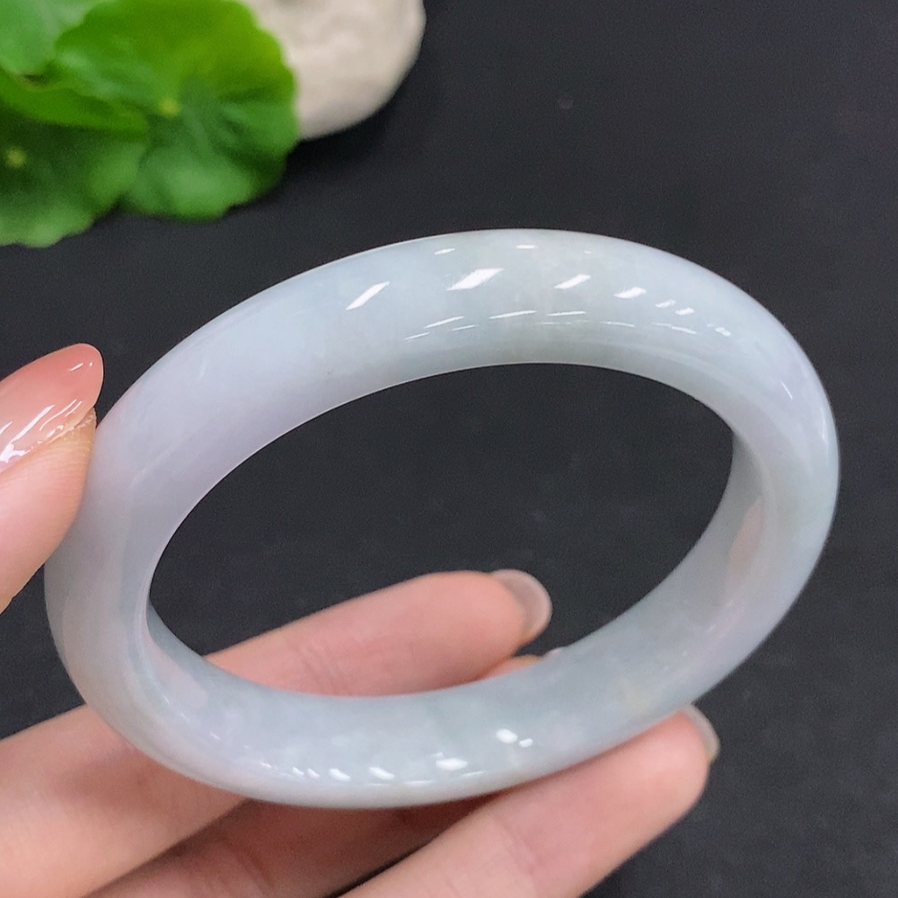 F34061243 Jadeite Round Bracelet Total Weight Approx. 60g Size 57