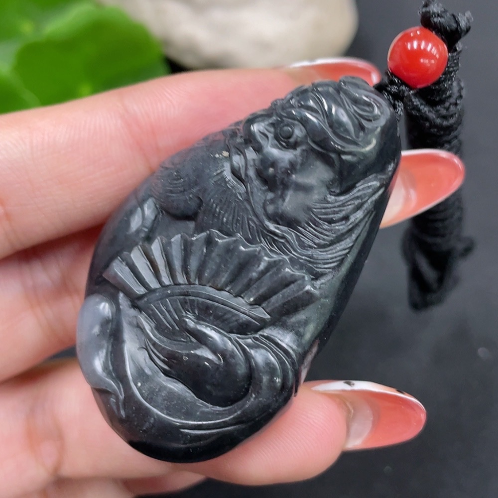 H34062709 Hetian Jade Pendant Zhong Kui