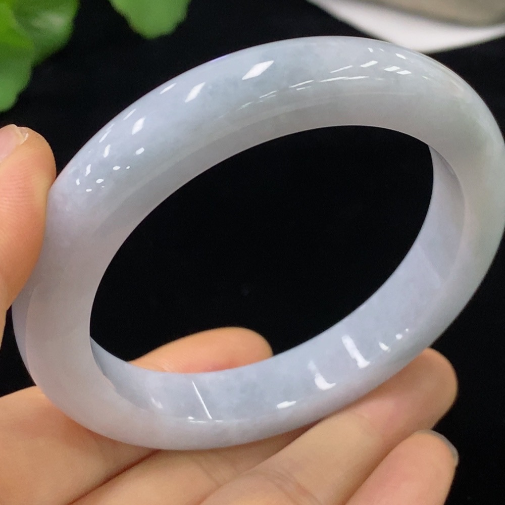 F32707235 Jadeite Round Bangle Size 55.7 Total Weight Approx. 58.85g