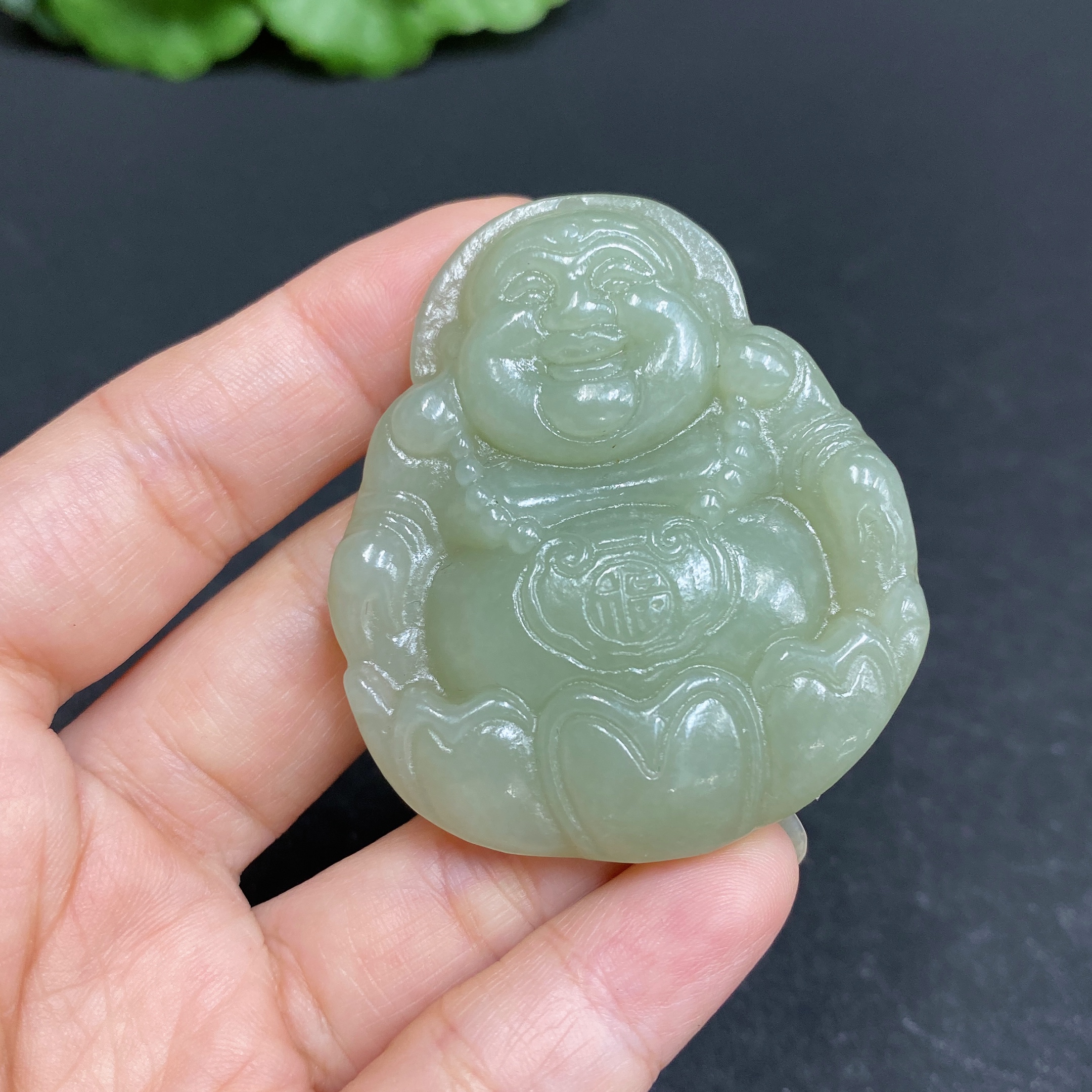 H33878961 Hetian Jade Pendant Buddha Total Weight About 35.7g