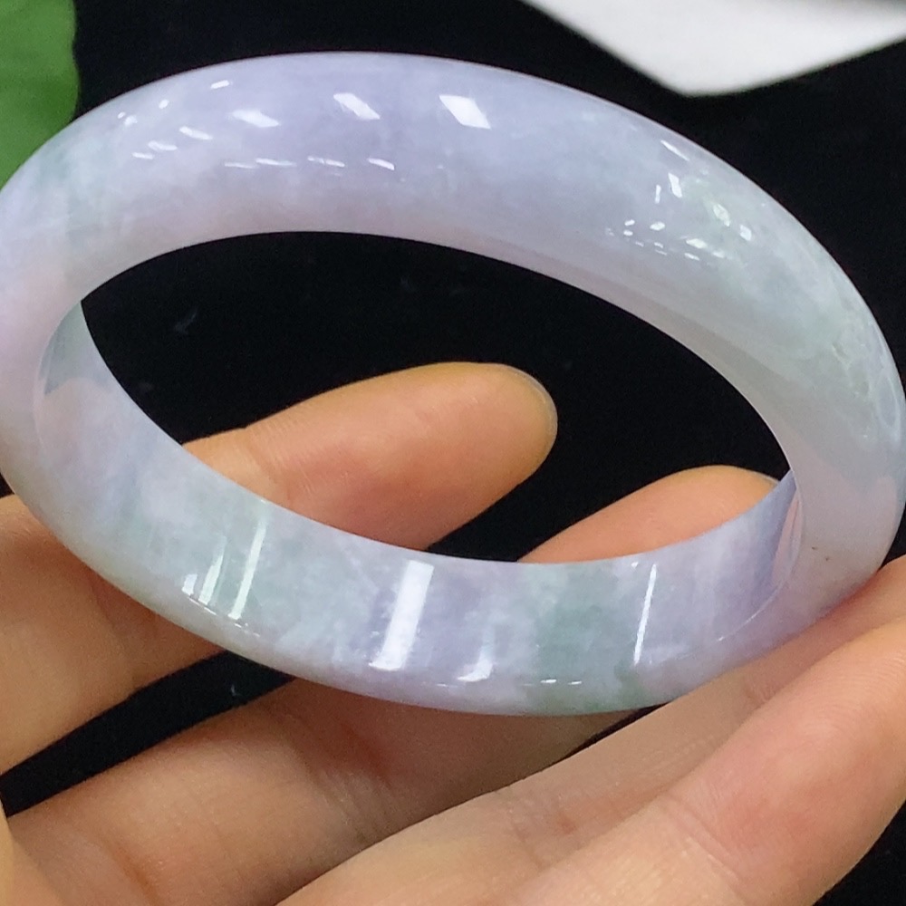 F35095060 Jadeite Round Bangle Size 54.7 Total Weight Approx. 49.39g