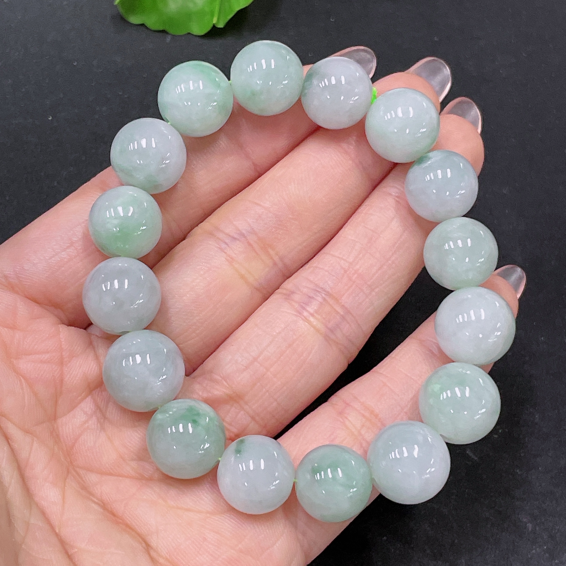 F34047306 Jadeite Bracelet Total Weight Approx.51.48g Size Approx.12.9mm