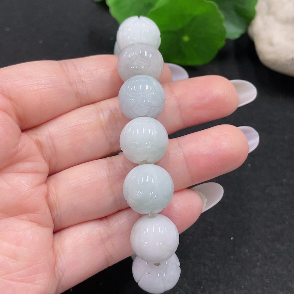 F33900240 Jadeite Bracelet Approx. 13.8mm Total Weight Approx. 65.8g