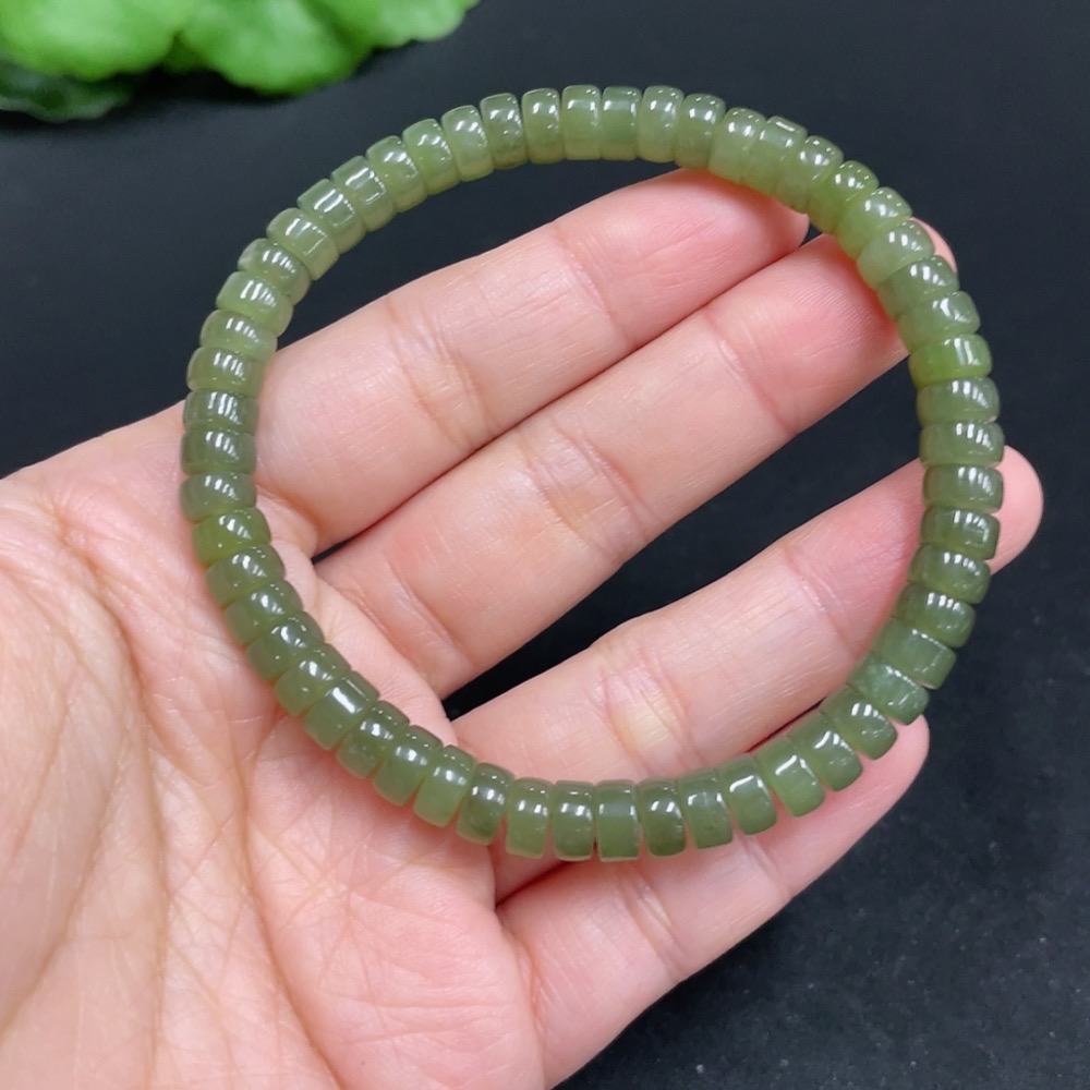 H34051883 Hetian Jade Bracelet, Approx. 6.2mm, Total Weight Approx. 15.5g