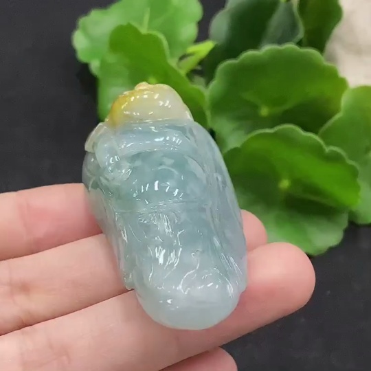 F35090134 Jadeite Buddha Pendant Total Weight Approx. 45g