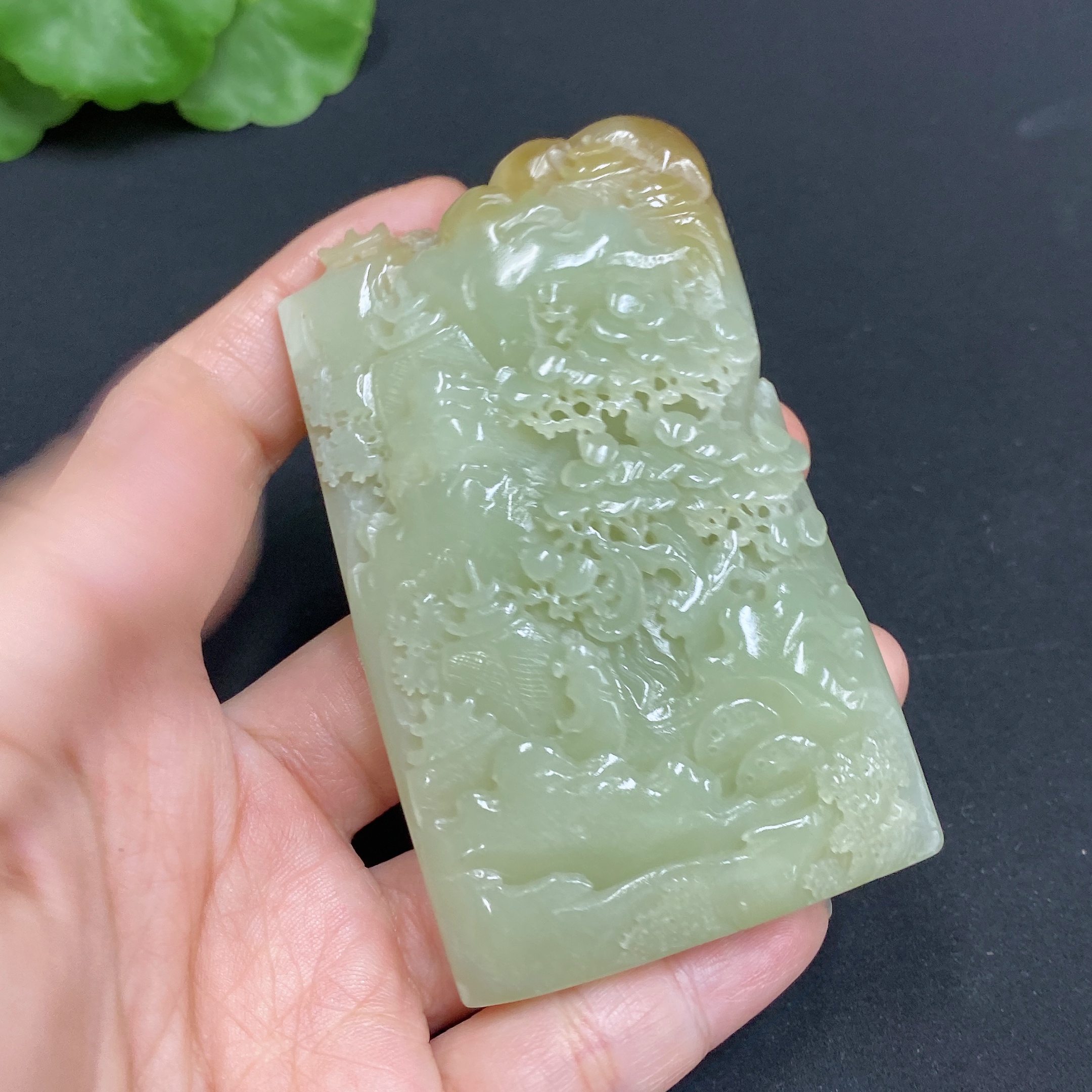 H34985314 Hetian Jade Pendant Landscape Plaque Total Weight Approx. 99.3g