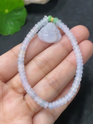 F33930109 Jadeite Buddha Bracelet No Imprint Surface Gold Content Au73% Total Weight Approx.7.16g