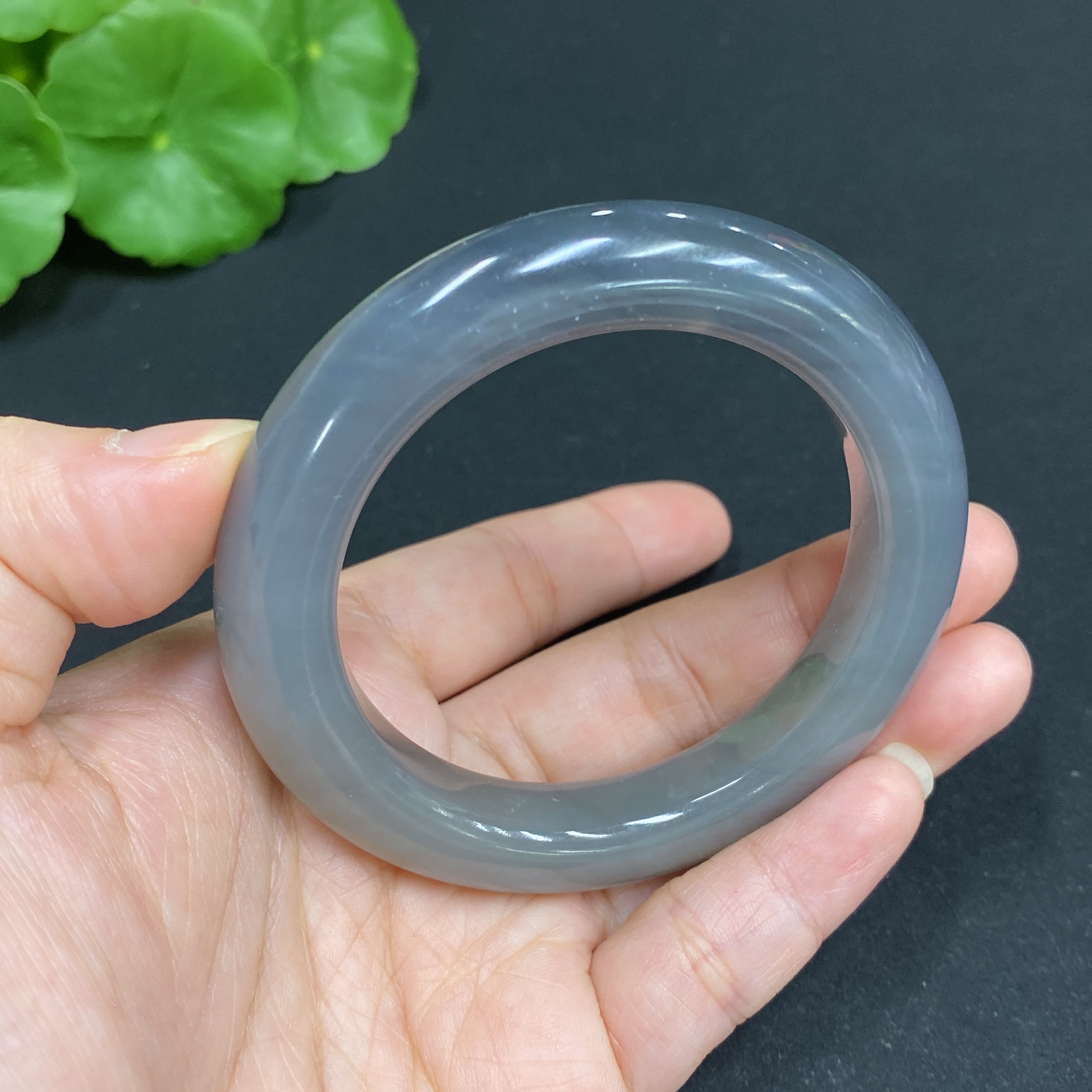 H34987080 Hetian Jade Round Bracelet Size 51.2 Total Weight Approx. 54.3g