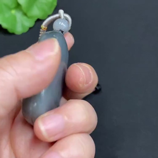 H28281546 Hetian Jade Pendant, Plain Pendant, Total Weight (with rope): 45.9g