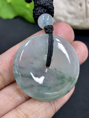 F46496143 翡翠平安扣挂件 货品总重约15.2g