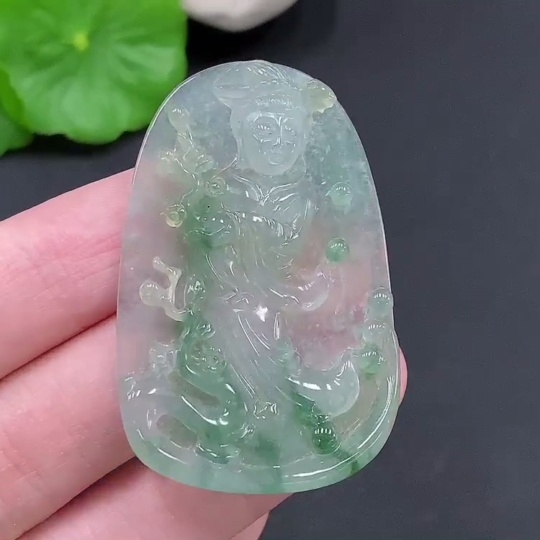 F24704937 Jadeite Guanyin Pendant, Total Weight Approx. 14.7g