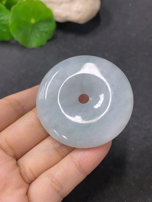 F33913579 Jadeite Pendant Peace Buckle Total Weight Approx. 29.62g