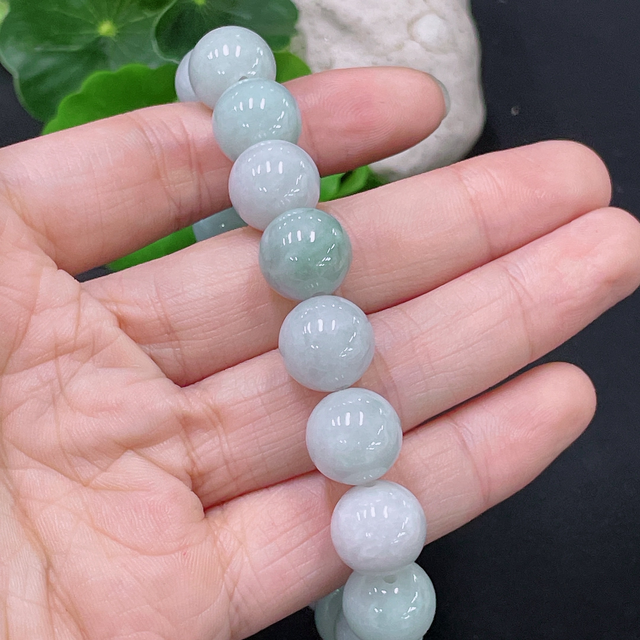 F33893080 Jadeite Bracelet Approximately 12mm, Total Weight About 53.1g