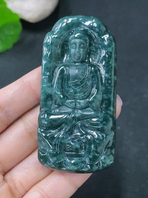F29321249 翡翠挂件佛牌 货品总约重34.05g
