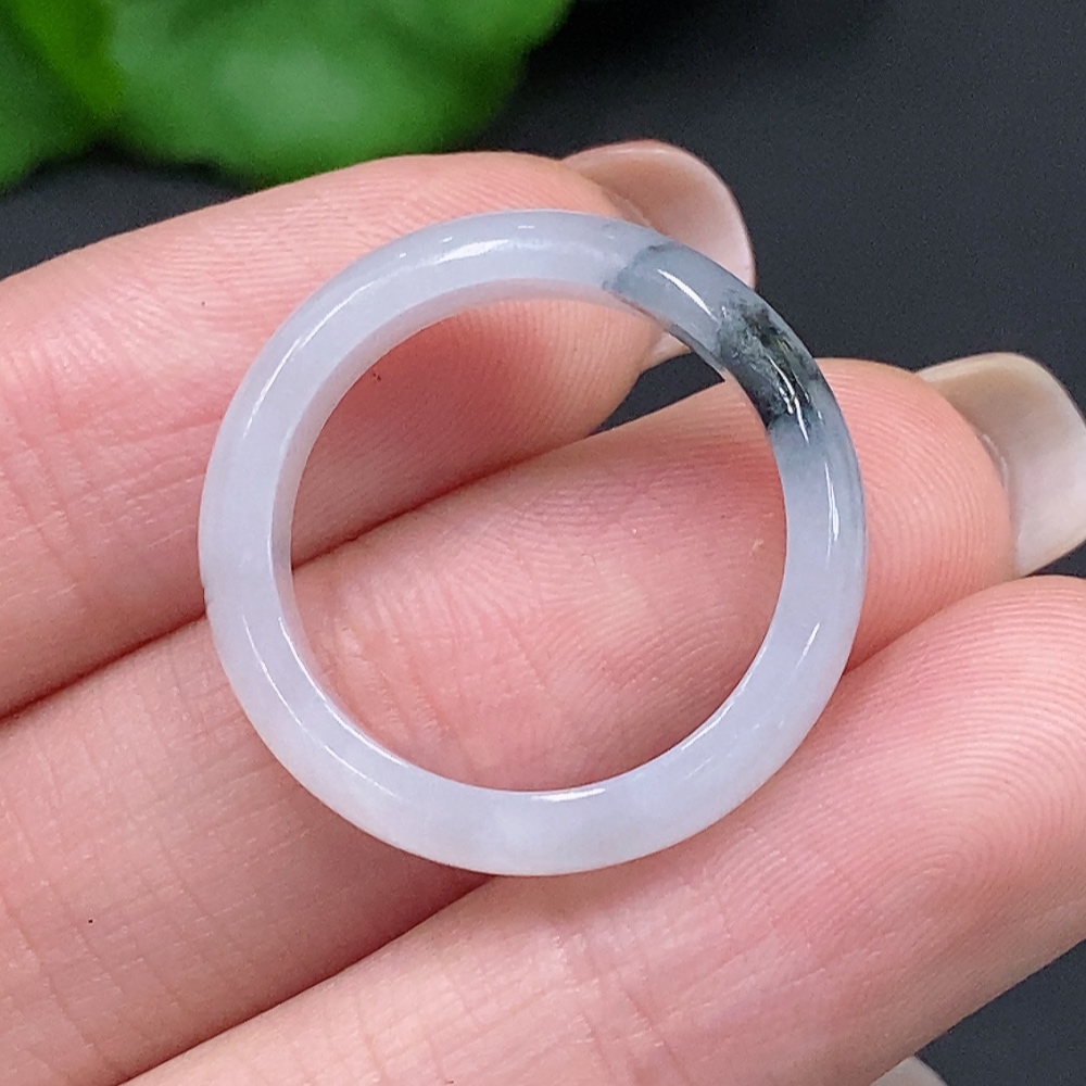 F27074873 Jadeite Ring Size 18 Total Weight Approx. 3g (Including Other Mineral Components)