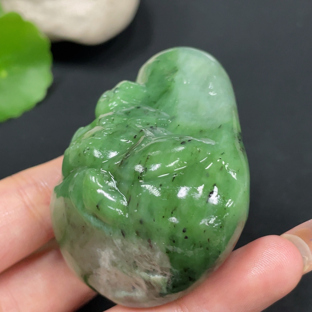 H30521081 Hetian Jade Handheld Ornament Dragon Total Weight Approx. 141g