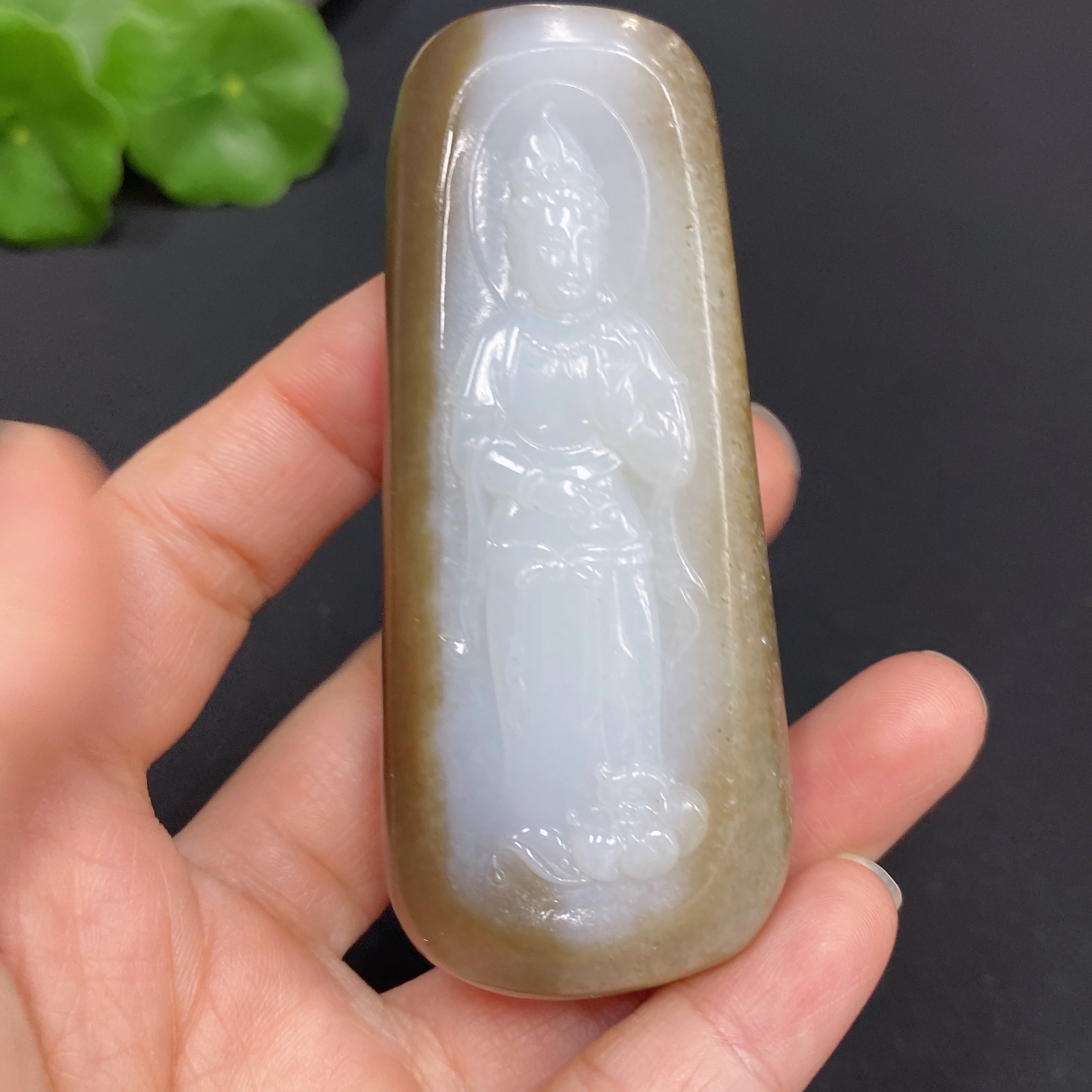 H28188516 Hetian Jade Pendant Guanyin Total Weight Approx. 89.7g