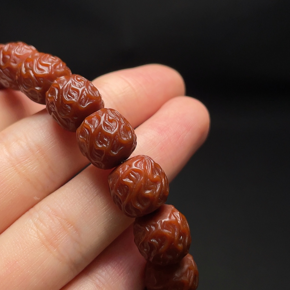 W34987952 Monkey Head Bead Bracelet, Total Weight Approx. 16.98g, Size 10.9mm