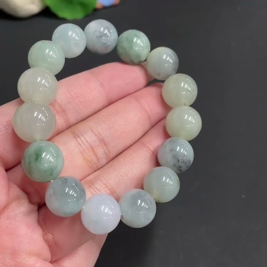 F20247601 Jadeite Bracelet Approx.12mm Total Weight 54.200g