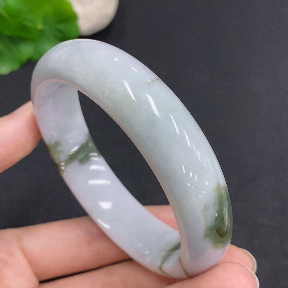 F33831604 Jadeite Round Bangle, Total Weight Approx. 68.3g, Size 58.5