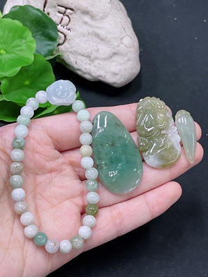 F33919958 Jadeite Pendant + Bracelet Approx. 6.5mm