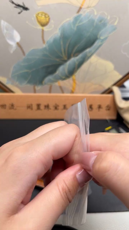 F15622705 Jadeite inlaid pendant 18K gold total weight approx. 1.9g (including chain weight, chain 18K gold)