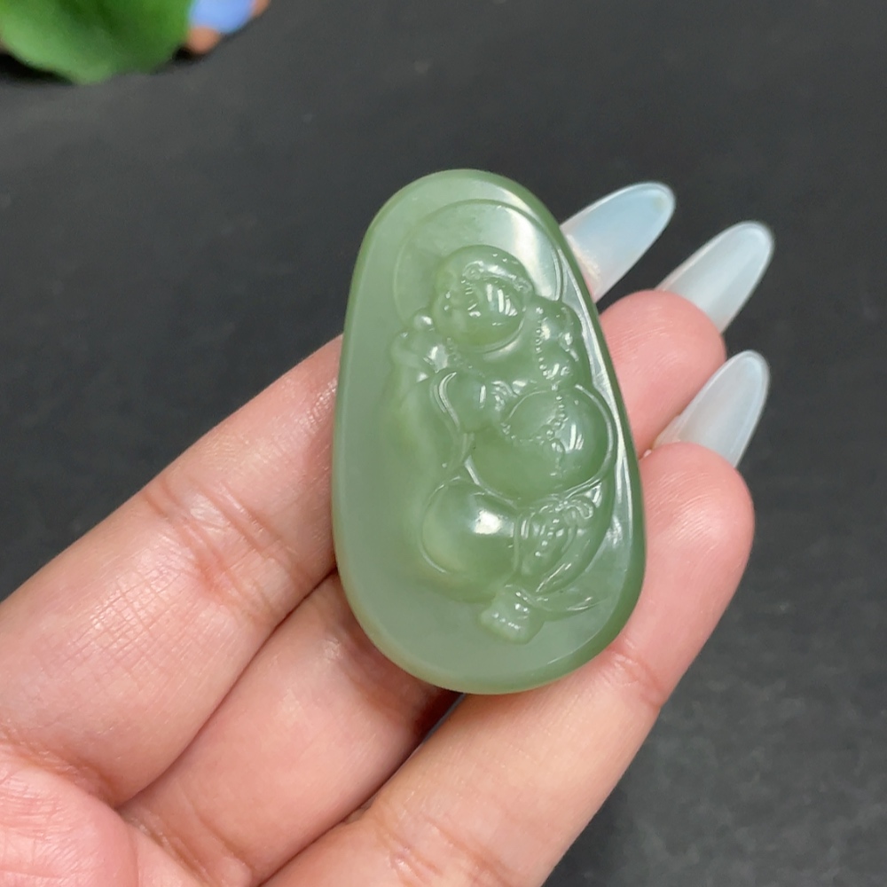 H31573418 Hetian Jade Pendant Buddha Gross Weight Approx. 32.3g