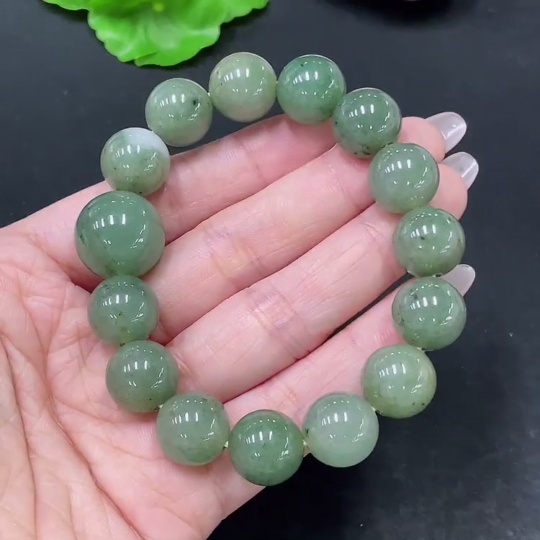 F35138779 Jadeite Bracelet Total Weight Approx. 67.8g Size About 13.6mm