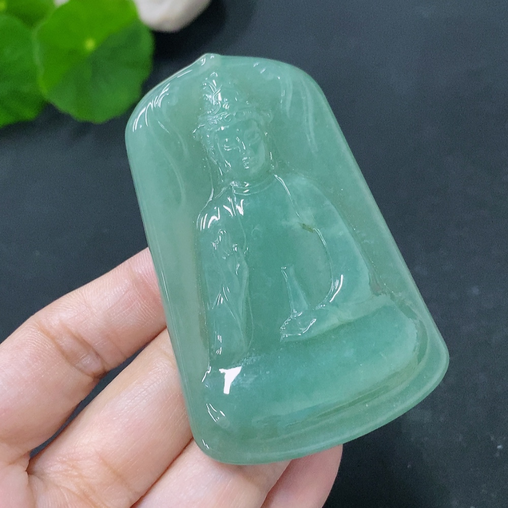 F31595146 Jadeite Pendant Guanyin Total Weight Approx. 42.59g