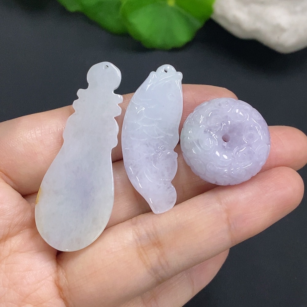 F28191932 JadeitePendant, Peace Buckle, Soulmate, Fish