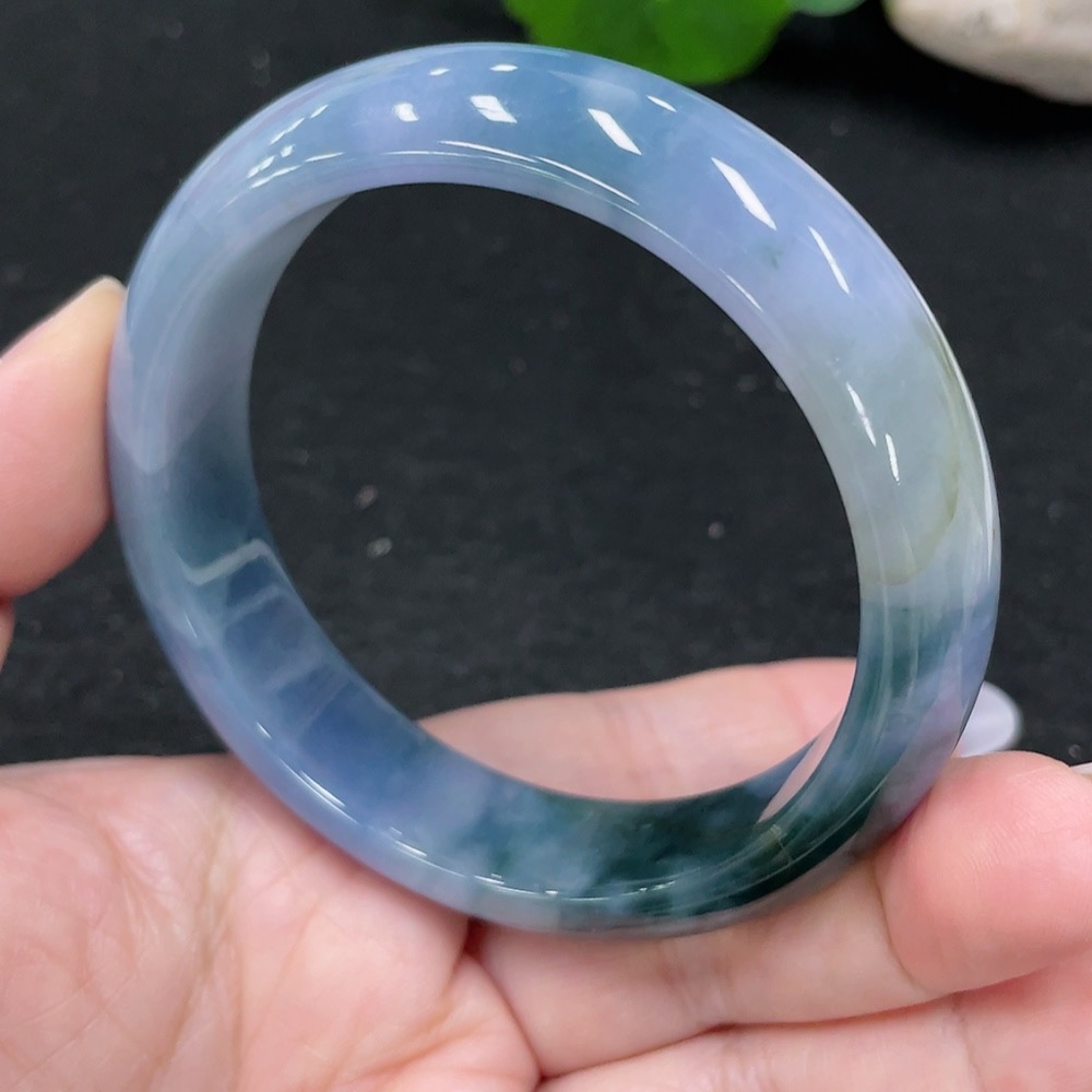 F33872933 Jadeite Round Bracelet Size 56.8 Total Weight Approx. 64.5g (with crack)