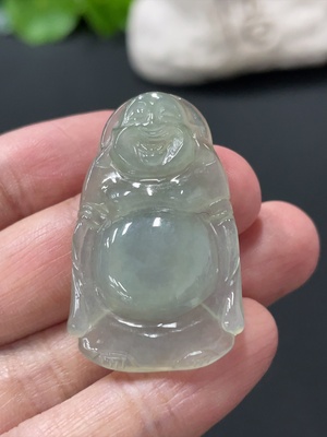 F32821616 Jadeite Standing Buddha Pendant Total Weight About 6.6g