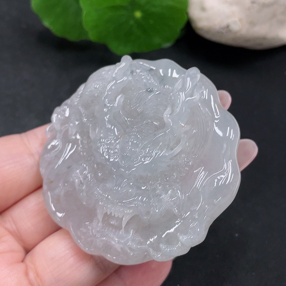 F34069251 Jadeite Dragon Pendant, Total Weight Approx. 63.5g