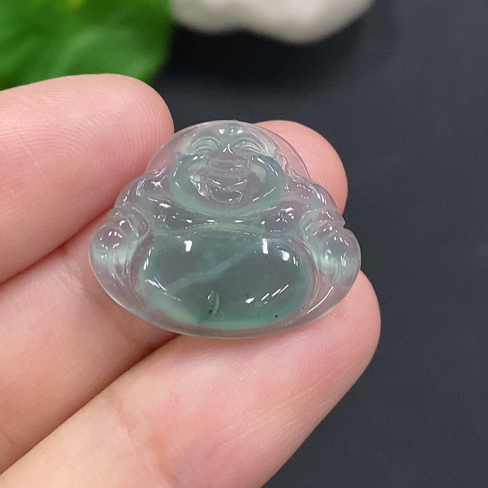 F34962700 Jadeite Buddha Pendant Total Weight Approx. 2.4g